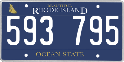 RI license plate 593795