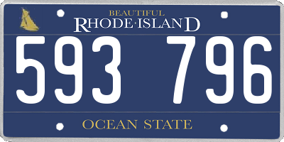 RI license plate 593796