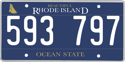 RI license plate 593797