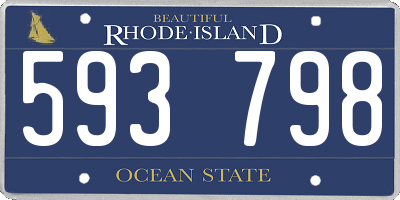 RI license plate 593798