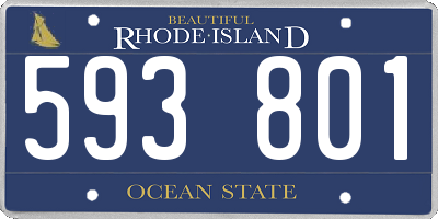RI license plate 593801