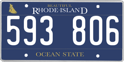 RI license plate 593806