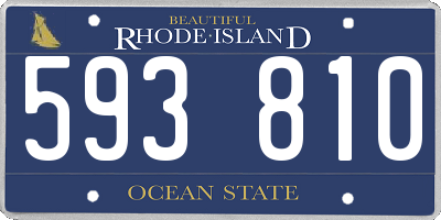 RI license plate 593810