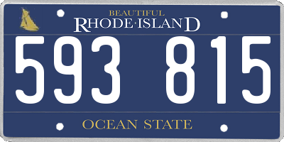 RI license plate 593815