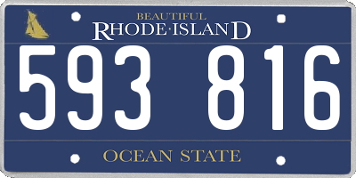 RI license plate 593816