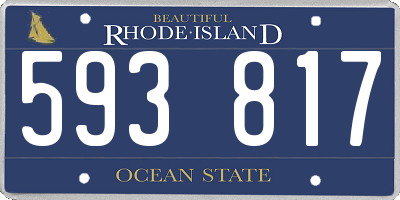 RI license plate 593817