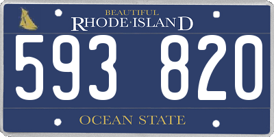 RI license plate 593820