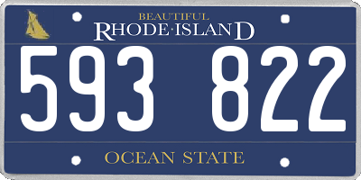 RI license plate 593822