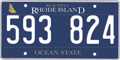 RI license plate 593824
