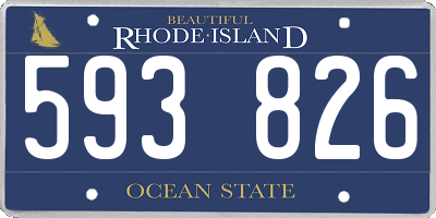 RI license plate 593826