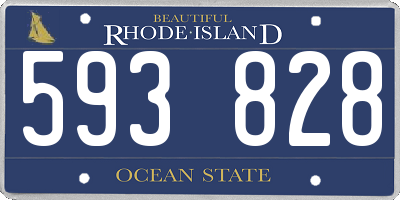 RI license plate 593828