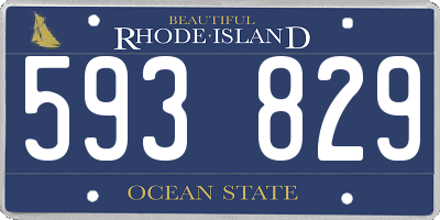 RI license plate 593829