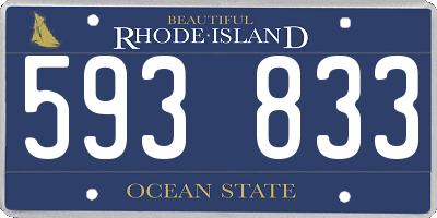 RI license plate 593833