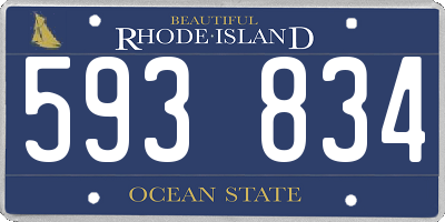 RI license plate 593834