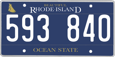 RI license plate 593840