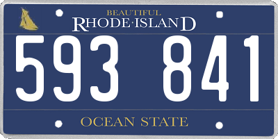 RI license plate 593841