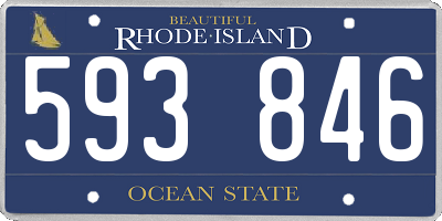 RI license plate 593846