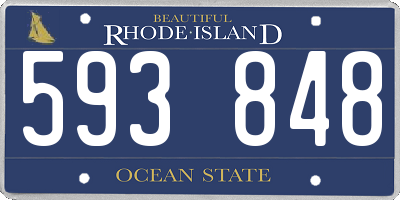 RI license plate 593848