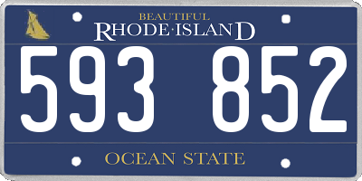 RI license plate 593852