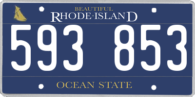 RI license plate 593853