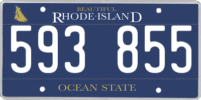 RI license plate 593855