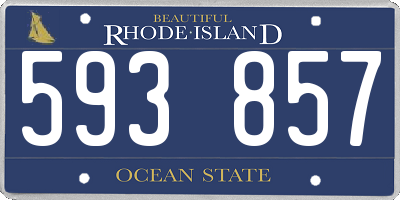 RI license plate 593857