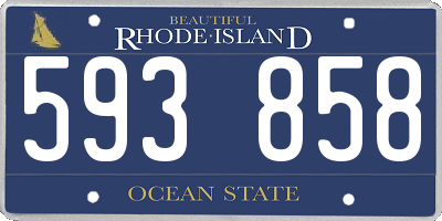 RI license plate 593858