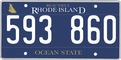 RI license plate 593860