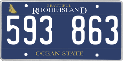 RI license plate 593863