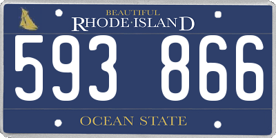 RI license plate 593866