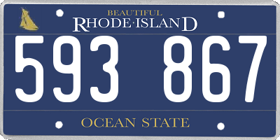 RI license plate 593867