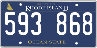 RI license plate 593868