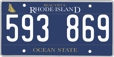 RI license plate 593869