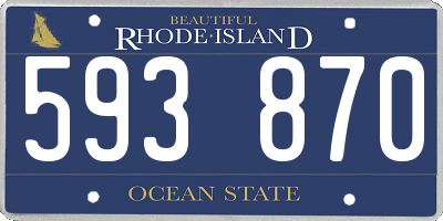 RI license plate 593870