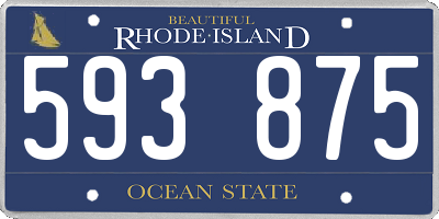 RI license plate 593875