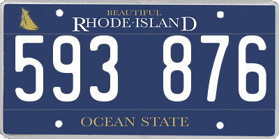 RI license plate 593876