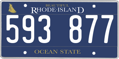 RI license plate 593877
