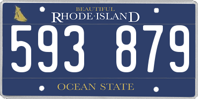 RI license plate 593879