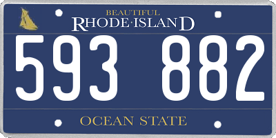 RI license plate 593882