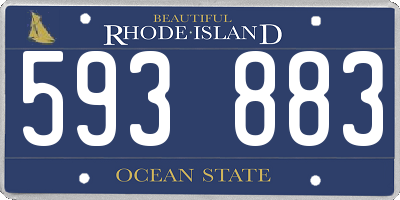 RI license plate 593883