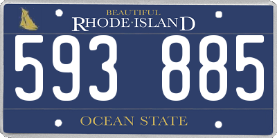 RI license plate 593885