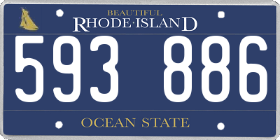 RI license plate 593886
