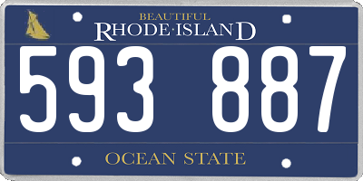 RI license plate 593887