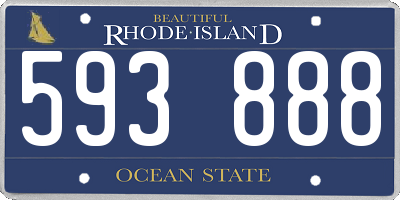 RI license plate 593888