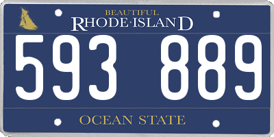 RI license plate 593889