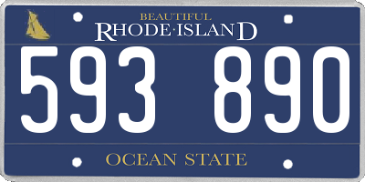 RI license plate 593890