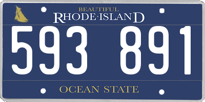 RI license plate 593891