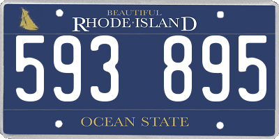 RI license plate 593895