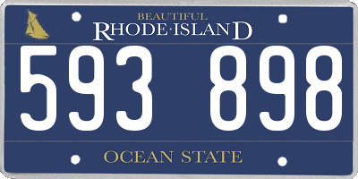 RI license plate 593898