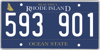 RI license plate 593901